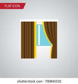 Isolated Frame Flat Icon. Glass Vector Element Can Be Used For Frame, Glass, Window Design Concept.