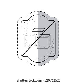 Isolated frame of free sugar design