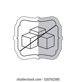 Isolated frame of free sugar design