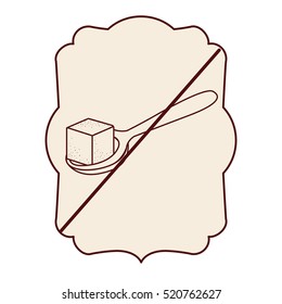 Isolated frame of free sugar design