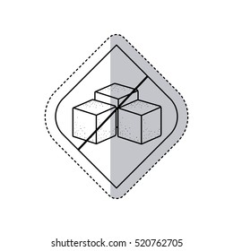Isolated frame of free sugar design