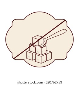 Isolated frame of free sugar design