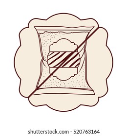 Isolated frame of free sugar design