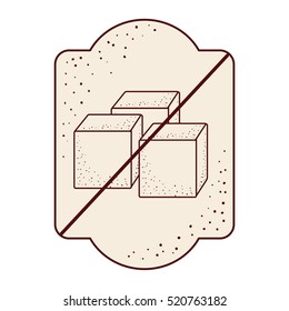 Isolated frame of free sugar design