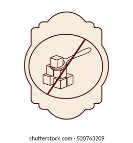 Isolated frame of free sugar design