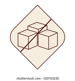 Isolated frame of free sugar design