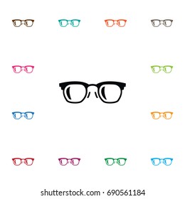 Isolated Frame Icon. Sunglasses Vector Element Can Be Used For Frame, Sunglasses, Eyeglasses Design Concept.