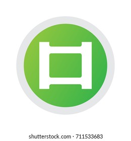 Isolated Frame Icon Symbol On Clean Background. Vector Filmstrip Element In Trendy Style.