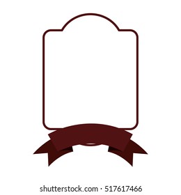 Isolated frame with ribbon design