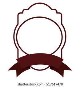 Isolated frame with ribbon design