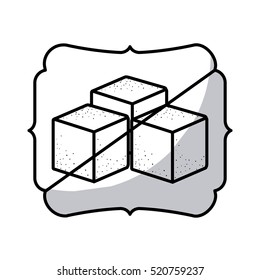 Isolated frame of sugar frame design