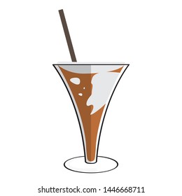 Isolated frappe icon over a white background - Vector