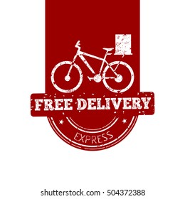 Isolated free delivery banner with text, Vector illustration
