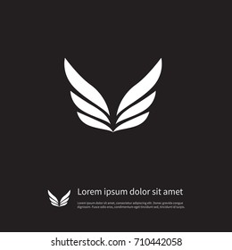 Isolated Freedom Icon. Angel Vector Element Can Be Used For Angel, Wings, Freedom Design Concept.