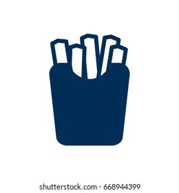 Isolated French Fries Icon Symbol On Clean Background. Vector Potato Element In Trendy Style.