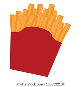 Isolated french fries image over a white background - Vector