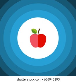 Isolated Fresh Fruit Flat Icon. Harvest Vector Element Can Be Used For Fruit, Apple, Harvest Design Concept.