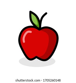 isolated fresh red apple vector