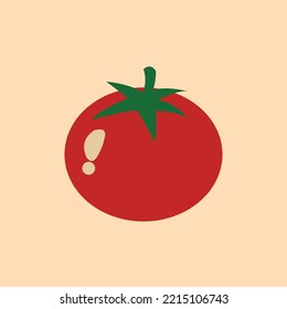 ilustración de vector de tomate fresco aislado. tipos de vegetales que contienen vitaminas y nutrientes para la salud corporal