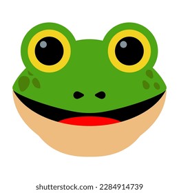 Isolated Frog Chick Vector Icon, Emoticon