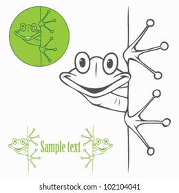 Isolated frog label