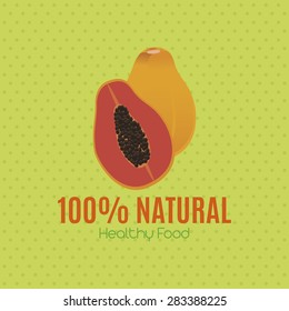 Isolated fruit on a textured background. Vector illustration