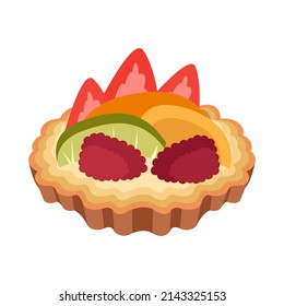 Isolated fruit pie Gourmet dessert Sweet food Vector illustration