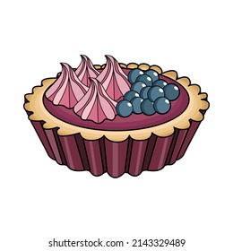 Isolated fruit pie Gourmet dessert Sweet food Vector illustration