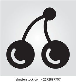 Isolated Fruit Vegetable Glyph Icons EPS 10 Free Vector Graphic