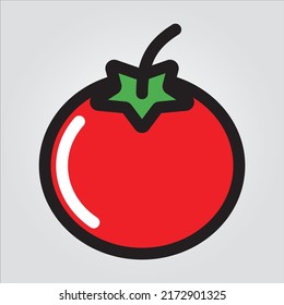 Isolated Fruit Vegetable Icons EPS 10 Free Vector Graphic
