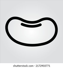 Iconos de línea vegetal de frutas aisladas EPS 10 gráfico vectorial libre