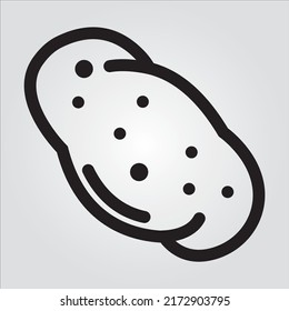 Isolated Fruit Vegetable Line Icons EPS 10 Free Vector Graphic