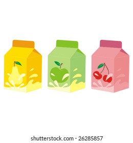 isolated fruit yogurt carton boxes