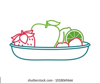 Isolated fruits design