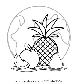 Isolated fruits design