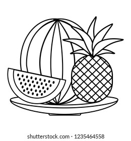 Isolated fruits design