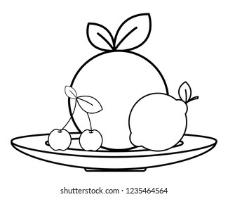 Isolated fruits design