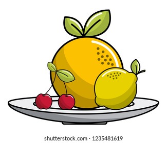 Isolated fruits design