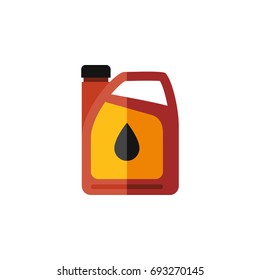 Isolated Fuel Canister Flat Icon. Jerrycan Vector Element Can Be Used For Oil, Jerrycan, Fuel Design Concept.