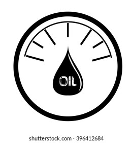 Isolated fuel meter on a white background