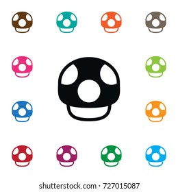 Isolated Fungus Icon. Mushroom Vector Element Can Be Used For Fungus, Mushroom, Darner Design Concept.