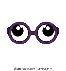 Isolated funny eyes. Joke glasses - Vector illustration