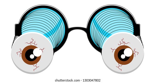 gag glasses with eyes