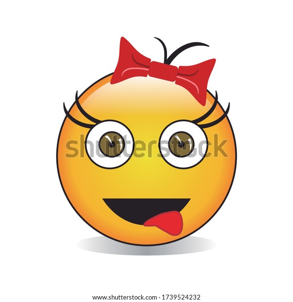 Isolated Funny Grin Emoji Vector Stock Vector (Royalty Free) 1739524232 ...