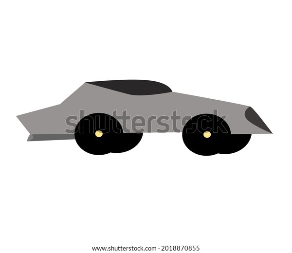 The isolated future car on white background.\
vector technology concept.