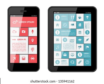 Isolated gadgets with design elements and templates. EPS10 vector illustration.