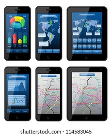 Isolated gadgets with infographics elements. EPS10 vector illustration.