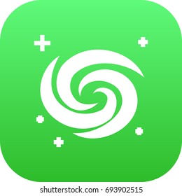 Isolated Galaxy Icon Symbol On Clean Background. Vector Space Element In Trendy Style.