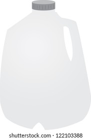 Isolated gallon of milk with cap