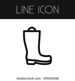 Isolated Galoshes Outline. Wellies Vector Element Can Be Used For Wellies, Galoshes, Boots Design Concept.